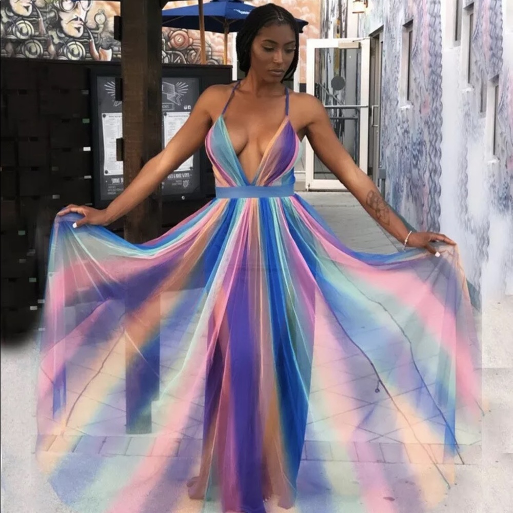 Colorful Maxi Dress - Picture 3 of 8